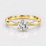 Inel cu diamant natural solitaire - Tiffany style