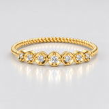Inel din aur cu diamante naturale Twisted Diamonds