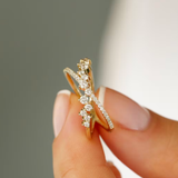 Inel din aur cu diamante de 0.53 ct model Fancy Criss Cross