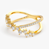 Inel din aur cu diamante de 0.53 ct model Fancy Criss Cross