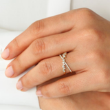 Inel din aur cu diamante de 0.53 ct model Fancy Criss Cross