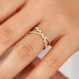 Inel din aur cu diamante de 0.53 ct model Fancy Criss Cross