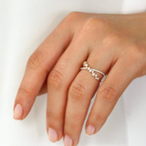 Inel din aur cu diamante de 0.53 ct model Fancy Criss Cross