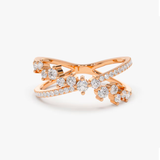 Inel din aur cu diamante de 0.53 ct model Fancy Criss Cross