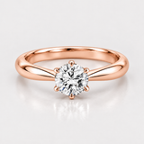Inel cu diamant natural solitaire - Tiffany style