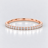 Inel din aur cu diamante naturale Half Eternity 0.18 ct.