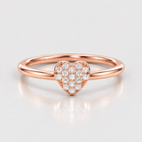 Inel cu diamante naturale - Heart Glow