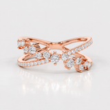 Inel cu diamante naturale - Fancy Criss Cross