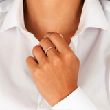 Inel din aur cu diamante semi Eternity de 0.40 ct.