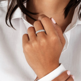 Inel din aur cu diamante semi Eternity de 0.40 ct.