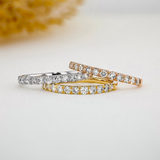 Inel din aur cu diamante semi Eternity de 0.40 ct.