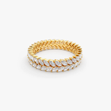 Inel din aur cu diamante marquise Eternity de 1.90 ct.