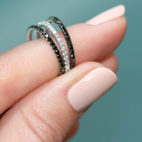 Inel din aur cu diamante negre Eternity de 0.85 ct