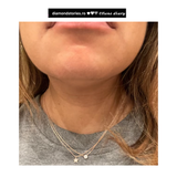 Lant din aur cu pandantiv in forma de stea si diamante de 0.06 ct