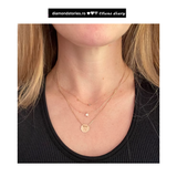 Lant din aur cu pandantiv in forma de stea si diamante de 0.06 ct