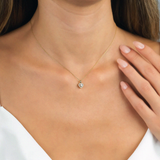 Lant cu pandantiv din aur inima si diamante