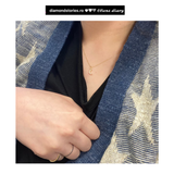 Lant cu pandantiv din aur Luna cu Diamante