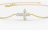Bratara din aur cu simbol cruce si diamante de 0.21 ct