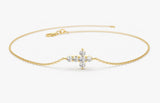Bratara din aur cu simbol cruce si diamante de 0.21 ct