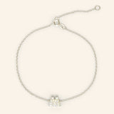 Bratara cu litera si diamante naturale - MY FIRST GIFT