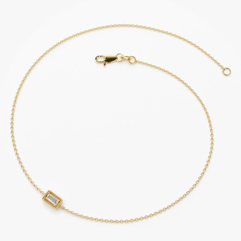 Bratara din aur cu diamant de 0.06 ct model BAGUETTE