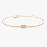 Bratara din aur cu diamant de 0.06 ct model BAGUETTE