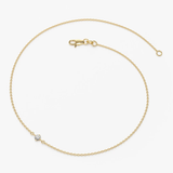 Bratara din aur cu diamant rotund solitaire de 0.05 ct