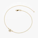 Bratara din aur cu diamante in forma de stea