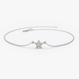 Bratara din aur cu diamante in forma de stea