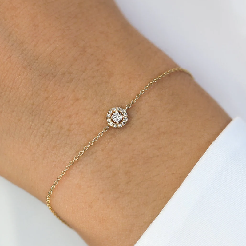 Bratara din aur cu diamante model HALO