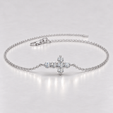 Bratara cu diamante naturale - PETITE CROSS