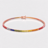 Bratara tennis cu safir natural - RAINBOW DREAM