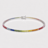 Bratara tennis cu safir natural - RAINBOW DREAM