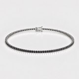Bratara tennis din aur cu diamante negre de 1.05 ct