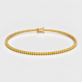Bratara tennis din aur cu diamante naturale galbene de 1.10 ct