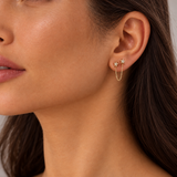 Cercei din aur cu diamante naturale STAR CHAIN