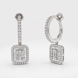 Cercei cu diamante naturale - Diamond Outline (0.98 ct)