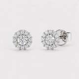 Cercei cu diamante naturale HALO DIAMONDS