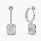 Cercei din aur cu diamante de 0.98 ct