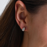 Cercei din aur cu diamante PEAR SHAPED