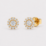 Cercei cu diamante naturale HALO DIAMONDS