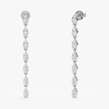 Cercei din aur lungi cu diamante de 0.87 ct