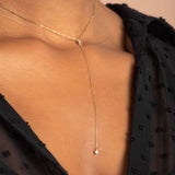 Colier cu diamante naturale - Lariat Necklace