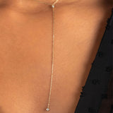 Colier cu diamante naturale - Lariat Necklace