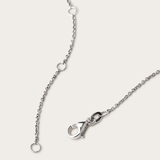 Colier din aur alb cu diamant rotund solitaire de 0.06 ct