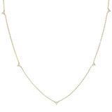 Colier din aur galben cu 5 diamante de 0.18 ct