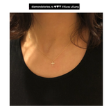 Colier din aur cu cruce si diamante de 0.11 ct