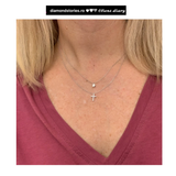 Colier din aur cu cruce si diamante de 0.11 ct