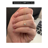 Colier din aur cu diamant solitaire rotund de 0.15