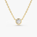 Colier din aur cu diamant solitaire rotund de 0.08 ct